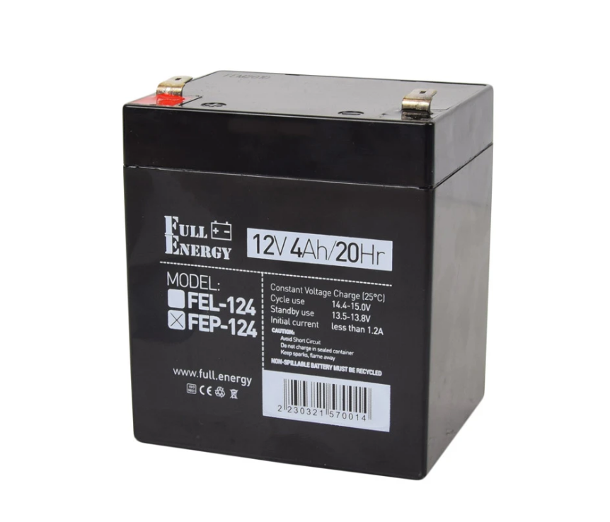 Акумулятор 12В 4 Аг для ДБЖ Full Energy FEP-124